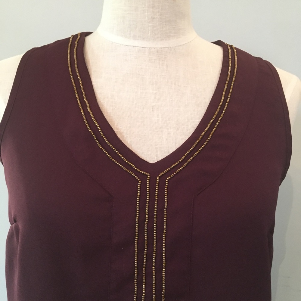 Banana Republic Size Petite Medium Wine Top